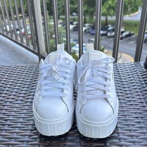 Puma Classic White Platform Sneakers